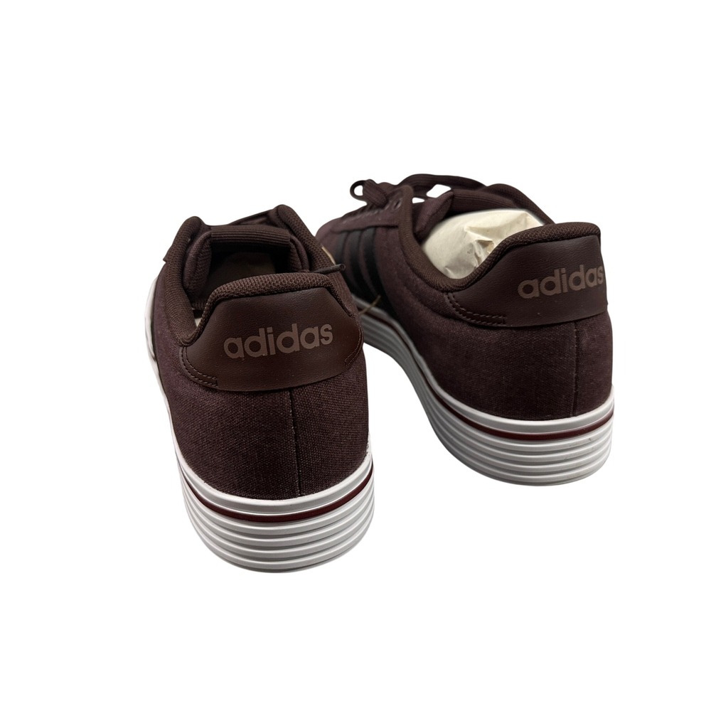 Adidas Daily 4.0 Sneaker M 10 W 11 Burgundy Canvas JQ5615 Low Top Platform - Picture 4 of 6